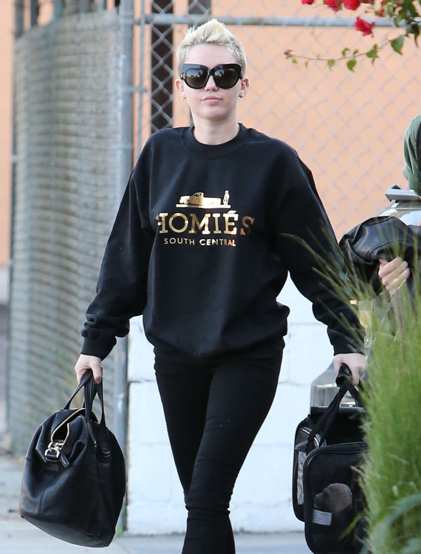 Miley Cyrus - goes to the recording studio in Burbank 1/4/13